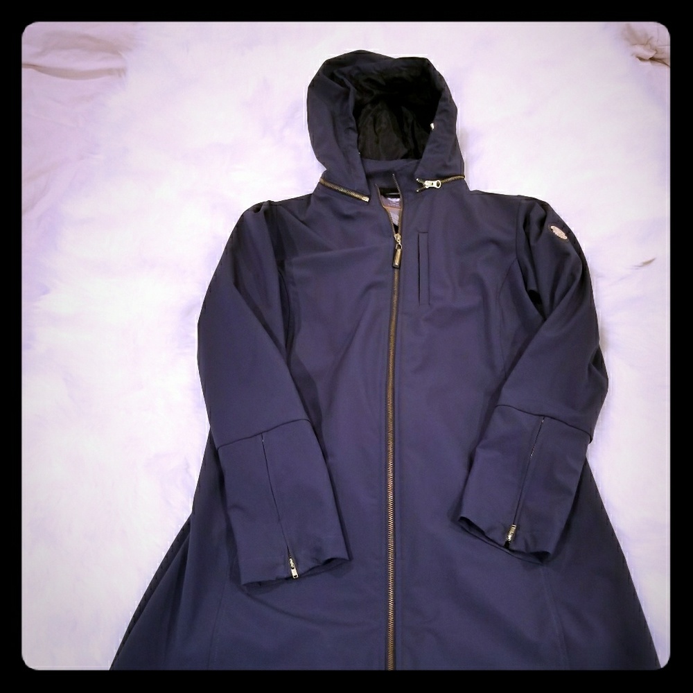 Noel Asmar long rain coat